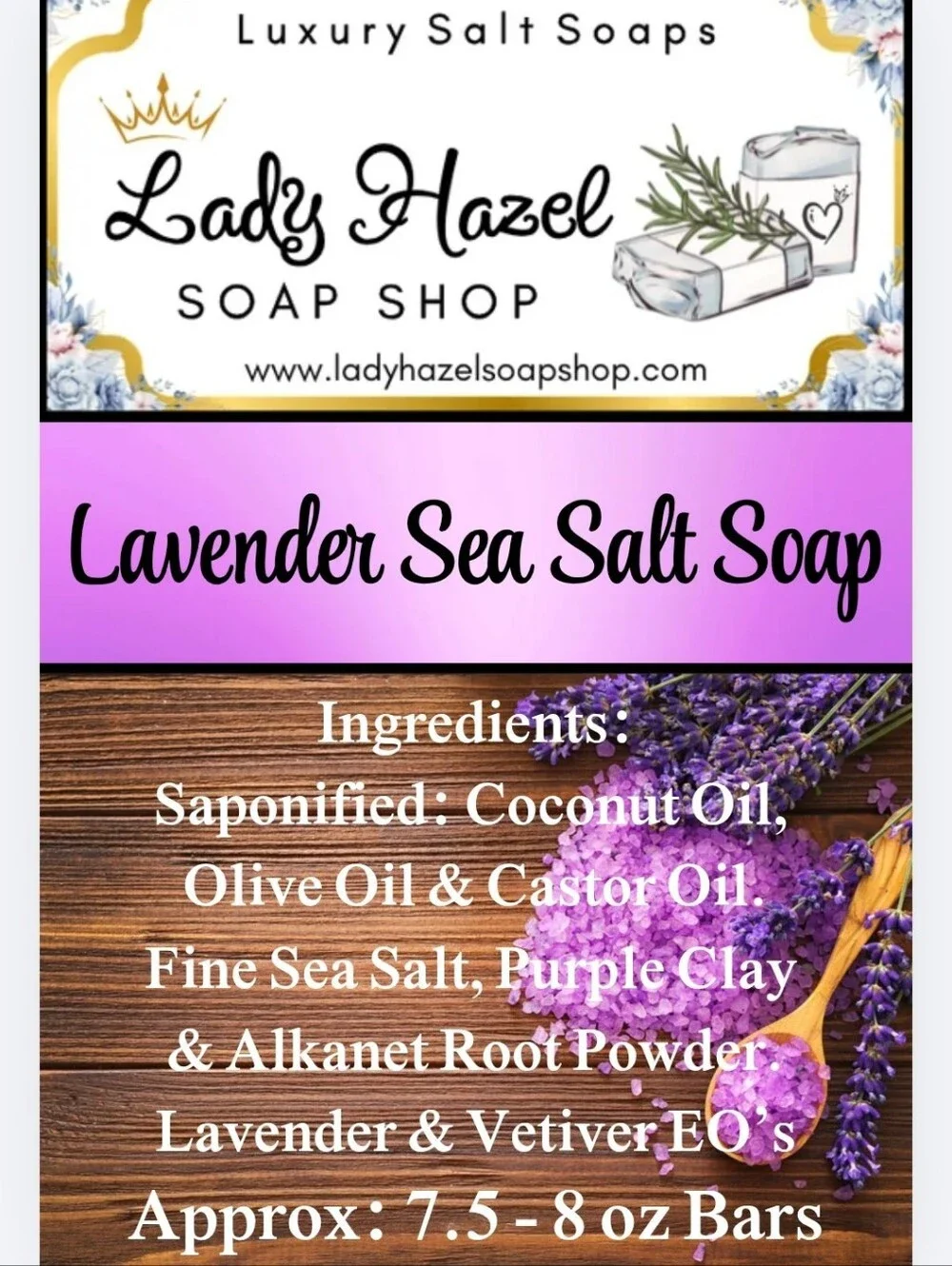 🌊🧂 Sea Salt Soaps!  🪻 Lavender & 🌿 Botanical (All natural Ingredients)Vegan!